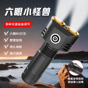 Lampe torche haute puissance en alliage d'aluminium, lumière LED ultra-lumineuse, mini lampe stroboscopique portable à pression manuelle pour l'extérieur - Product Image 2
