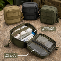 Petite trousse de premiers soins légère en tissu Oxford pour outils EDC, kit de survie d'urgence, utilisation à domicile/en voiture/en extérieur, option de logo personnalisé