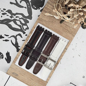 <span class=keywords><strong>Correa</strong></span> <span class=keywords><strong>de</strong></span> <span class=keywords><strong>Reloj</strong></span> <span class=keywords><strong>de</strong></span> Cuero Vacuno Cóncavo Convexo <span class=keywords><strong>de</strong></span> 17/19 mm para Relojes <span class=keywords><strong>Swatch</strong></span> - Product Image 3