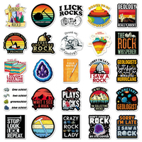 50 pegatinas impermeables personalizadas al por mayor para decoración de cuadernos, cajas de almacenamiento y ordenadores, con diseños de geología y topografía para exteriores.