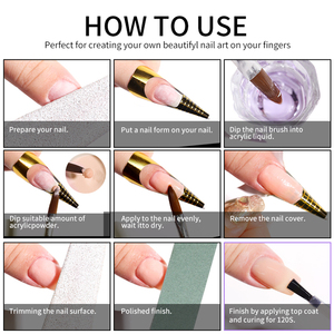 Set de Polvo Acrílico para Uñas de Alta Calidad de Secado Rápido con Azúcar de Arena para Decoración Material EMA para Belleza de Uñas - Product Image 3