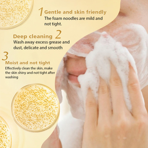 Gel Limpiador Facial Profundo del Fabricante, Iluminador e Hidratante con Oro, Ácido Hialurónico y Colágeno para Adultos, 100 ml - Product Image 3