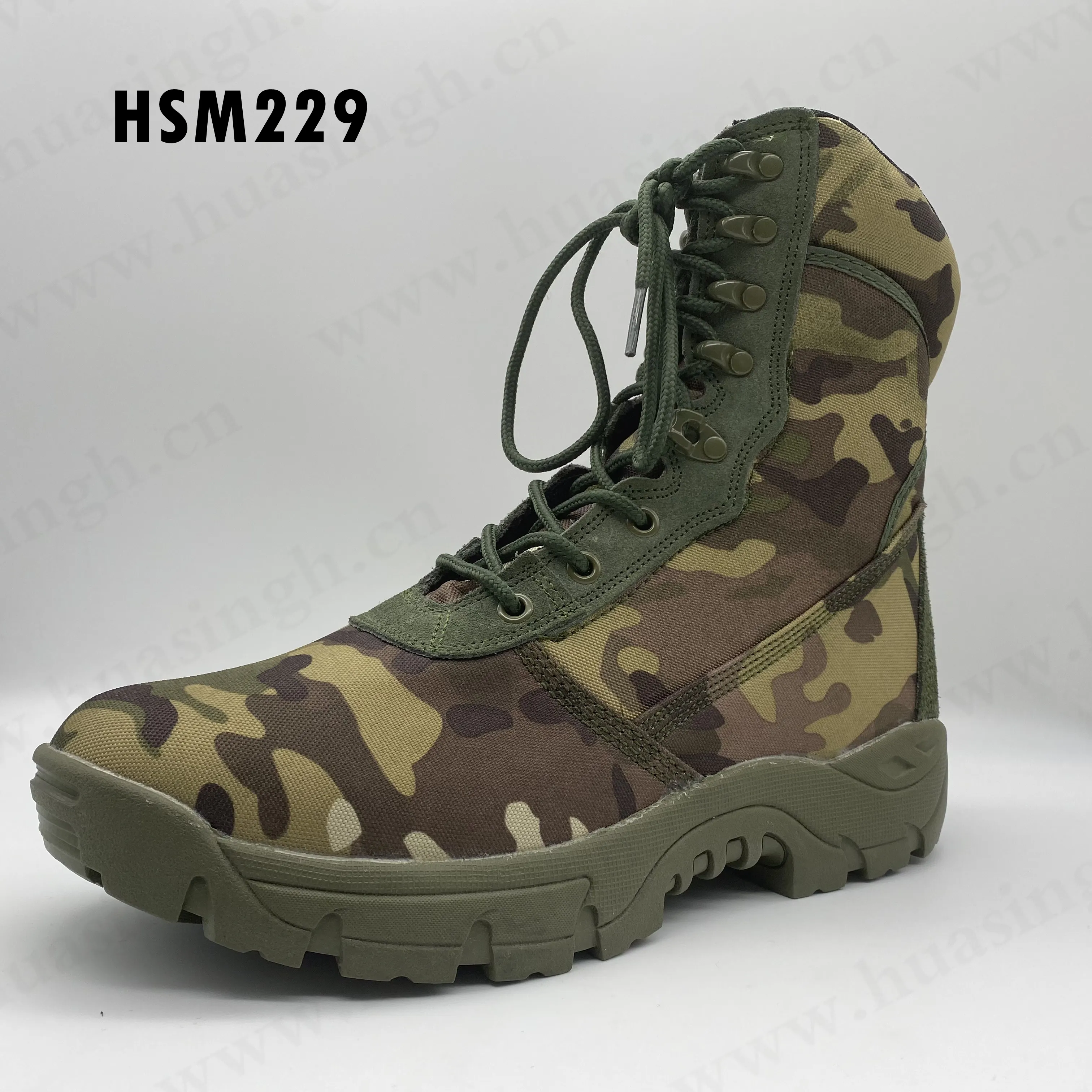 YWQ,easy hidden camouflage fabric combat boots air hole design 6 inch tactical boots with side zipper HSM229