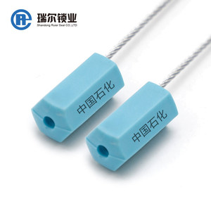 Precinto de alambre de acero hexagonal M112 de 1.8mm de espesor con cabeza de bloqueo metálica recubierta de ABS para logística, transporte y petroquímicos - Product Image 2