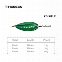 Leurre de pêche OEM 108mm Jet Dodgers en acier inoxydable, cuillère métallique lourde pour eau salée et lac, pour saumon, thon, truite, requin, zander, brochet