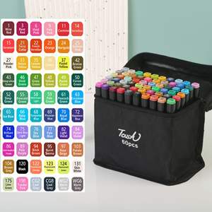 Marqueurs d'art professionnels 80 168 couleurs, stylo marqueur de conception, vente en gros à bas prix, ensemble de marqueurs à double pointe pour étudiants - Product Image 1