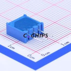 Resistencia Ajustable/Potenciómetro 3296X-1-500LF SIP-3P, Resistencia de 10x4.8mm, 50 Ohm, 10%, 500mW, 100ppm ℃ - Product Image 2