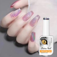 Laissnail Laser Diamant Cat Eye Gel Polish Magnétique Glitter Cat Eye Gel Soak Off Salon UV Gel