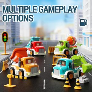 Ensemble de 11 véhicules de chantier à friction avec lumières et musique EPT pour bébés et tout-petits garçons - Product Image 2