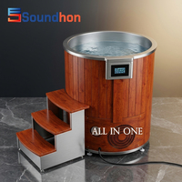 Baignoire à glace commerciale tout-en-un pour bain froid |   Système intégré de refroidissement 1HP, filtration d'eau et désinfection à l'ozone