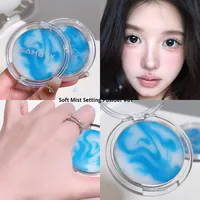 Famoty bedak krim tahan air tahan keringat, bedak Setting Makeup tidak lengket, bedak lembut kabut transparan bebas keringat, riasan bebas