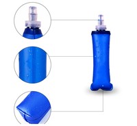 Bouteille d'eau souple pliable en TPU de 500 ml, 250 ml, 150 ml pour le sport, à boire directement, idéale pour le camping, personnalisable