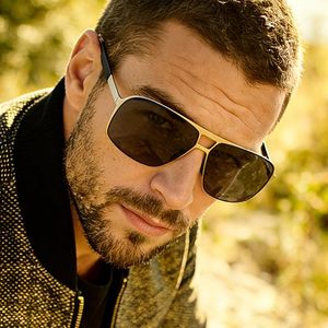 Neue Vintage Pilotenbrille für Herren UV-Schutz Sonnenbrille Trendige Mode Metall XL Sonnenbrillen zum Fahren und Angeln - Product Image 1