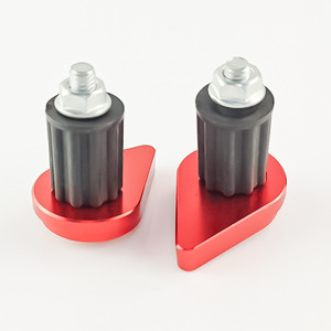 Qiangye Motorcycle Handlebar <b>Plug</b> 6mm Aluminum Alloy Red Black <b>Universal</b> Fit - Product Image 1