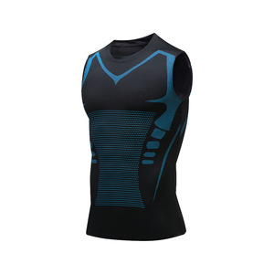 Customized Fast Dry <strong>Mens</strong> <strong>Compression</strong> Shirts Slimming Body Shaper <strong>Vest</strong> Workout Shapewear Tank Top - Product Image 6