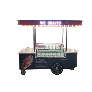 Mobile Push Cart Display Ice Cream/ice Cream <b>Trolley</b>/cart to Sell Ice Cream - Product Image 2
