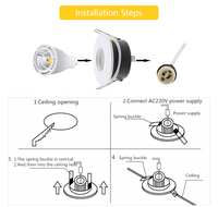 Ecolux Moderne IP65 Étanche LED Encastré Plafonnier Dimmable Downlight GU10 MR16 Aluminium Spot Lumières pour Salle de Bain