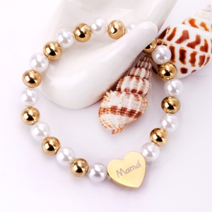 Pulsera de Moda con Colgante de Árbol de la Vida Chapado en Oro y Cuentas Naturales para Mujer - Product Image 3