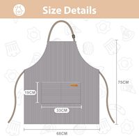 Tabliers de Chef en Polyester à Succès Commercial avec 2 Poches et Sangle de Cou Réglable, Unisexe pour Hommes et Femmes