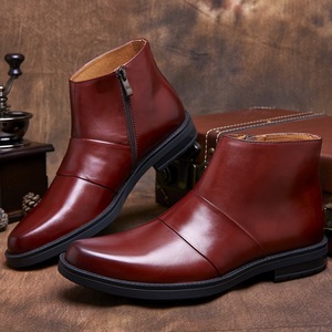 Botas Chelsea de Cuero para Hombre, Estilo Inglés, con Grabado, de Piel Vacuna, para Vestimenta Formal de Negocios - Product Image 3