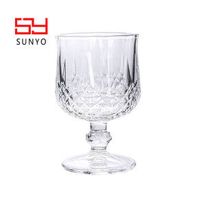 SUNYO Crystal Clear Retro Copos Grand Event Party Supplies Azul Vintage Beber Vinho Cálice Óculos - Product Image 4