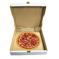 SP3236 2026 Caja de Pizza Plegable de Cartón Corrugado Grueso y Duradero con Impresión Gráfica Colorida para Comida Rápida