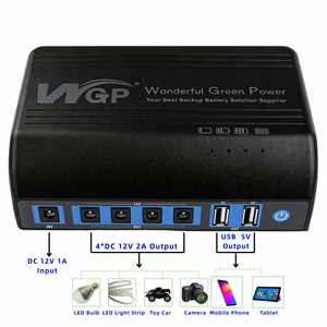 Banco de Energía de Alta Capacidad WGP de 31200 mAh <span class=keywords><strong>para</strong></span> Enrutador Wifi, Baterías de Emergencia 18650, Salida de 12 V CC y 5 V USB, Almacenamiento de Energía - Product Image 2
