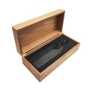 Caja de vino de madera maciza de pino, rectangular, hecha a mano, para una sola botella, caja de regalo para vino tinto, brandy, whisky, exhibición de bebidas - Product Image 2