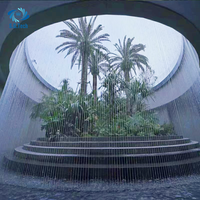 Mur ornemental de cascade de rideau d'eau pluvieuse pour l'usage extérieur/d'intérieur d'hôtel