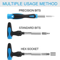 Jeu de tournevis de précision multifonctionnel de 63 pièces avec poignée à cliquet, embouts Torx et hexagonaux, pointes magnétiques, étui rigide - Réparation électronique et domestique