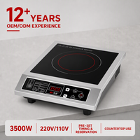 Cuisinière à induction électrique portable de haute qualité 3500W haute puissance, étanche IPX4, pour comptoir