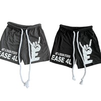 Vêtements de sport, impression de logo personnalisé, shorts de jogging fitness, shorts de course à double couche pour hommes