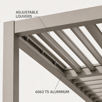 MEXIN Serre de jardin en verre, véranda en aluminium, structure modulaire préfabriquée pour jardin, patio, terrasse, cour, projet hôtelier
