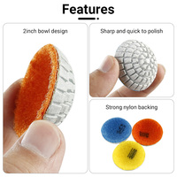 LOZLIN 2 "Arc Diamond Grinding Pads pour Marbre Quartz, Résine Bond Refroidissement par Eau, Disque de Polissage de Surface Concave pour Meuleuse d'Angle