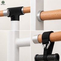 Alternativa al Reformer de Pilates para Montar en la Pared, Escalera Sueca para Gimnasio en Casa, Barra de Yoga para Pared, 11 Peldaños de Haya, Multifunción 4 en 1