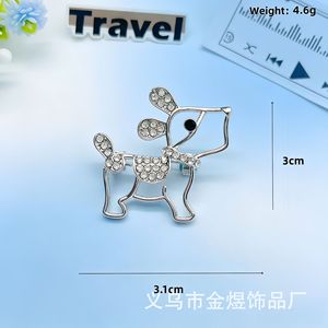 Yiwu Animal <b>Dog</b> Brooch Gold And Silver Zinc Alloy Claw Setting Women's Fashion Accessory Gift - Product Image 4