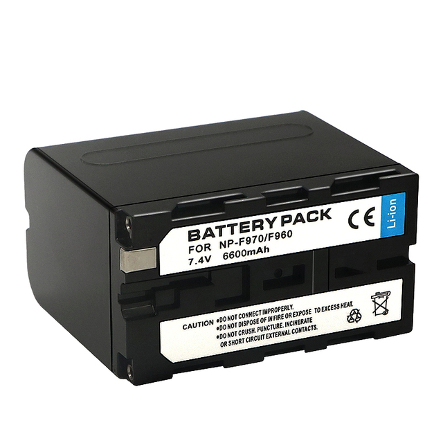 YEAH 6600mAh Li-ion NP F960 F970 NP-F970 Battery Pack for Sony