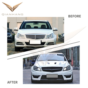Nouveau kit carrosserie complet style <span class=keywords><strong>C63</strong></span> <span class=keywords><strong>AMG</strong></span> W204 LCI en PP, pare-chocs avant/arrière, capot, jupes latérales, conversion extérieure pour Classe C 2012-2014 - Product Image 3