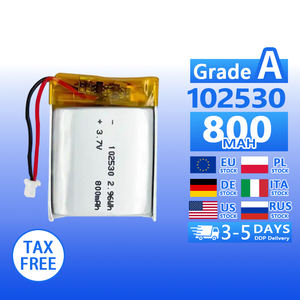 Có thể sạc lại 102530 3.7V 800mAh Pouch <span class=keywords><strong>Lithium</strong></span> Ion <span class=keywords><strong>battery</strong></span> 102540 103048 103450 302025 302030 351423 <span class=keywords><strong>Lithium</strong></span> <span class=keywords><strong>Polymer</strong></span> <span class=keywords><strong>Battery</strong></span> Pack - Product Image 1