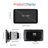 Hikity 10.1 ''Double Din 4 + 64G Android Autoradio stéréo 360 écran rotatif sans fil CarPlay/Android Auto/GPS/WiFi Vente en gros OEM