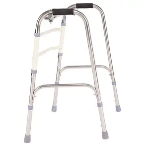 Medical Standing Frame Disable elderly Folding walker Walking Aids with Foot pads