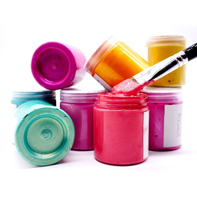 Оптовая продажа, дешевая акриловая детская краска цвета металлик 45 мл для творчества