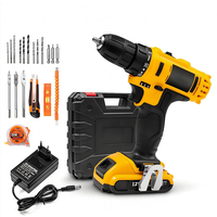 Kit d'outils de perceuse sans fil au lithium à moteur à balais le plus vendu |   Vitesse variable portable de qualité industrielle et bricolage