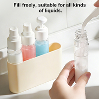Kits d'accessoires de voyage rechargeables, flacon pulvérisateur en plastique pour shampoing, lotion, liquides en avion
