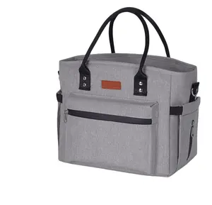 Isolierte Lunch-Tasche Männer Lunchbox Aluminium folie isoliert Cool verstellbarer Schulter gurt Tragbare große Lunch-Einkaufstasche für Frauen