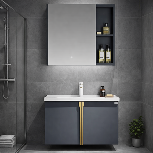 Contemporary Design Stainless Steel <strong>Bathroom</strong> Vanity <strong>Mirror</strong> <strong>Cabinet</strong> with LED Light - Product Image 1