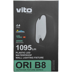 Lampe murale extérieure IP65 15W 1260Lm 4000K Lumière naturelle - Product Image 3