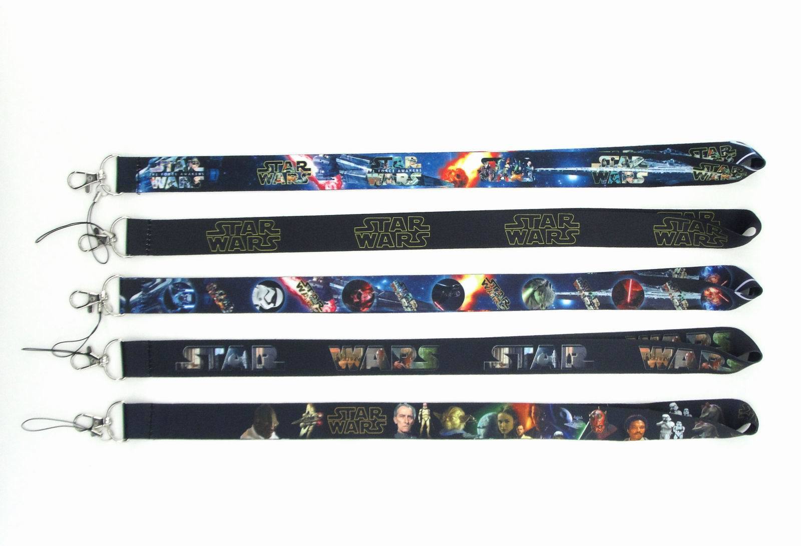Anti-Lost Cut Cartoon Star Lanyard Soft Satin Wars Baby Yoda Lanyard Fashion Phone Card Neck Lanyards Wholesale Custom Strap Image 2