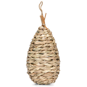 Elliptische Vorm Nest Voor Vogels Met De Hand Gemaakt Vogelhuis Van Kokosnoot Voor Tuindecoratie Natuurlijk Dierenhuis - Product Image 3