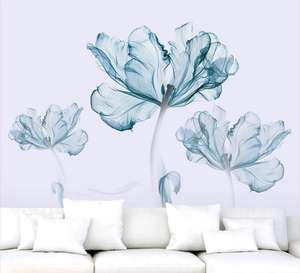 <span class=keywords><strong>Stickers</strong></span> Muraux Fleurs Couleurs Personnalisées en Gros, Papier Peint Floral <span class=keywords><strong>Romantique</strong></span>, Autocollant Mural Fond 3D - Product Image 6